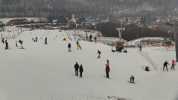 Horní část sjezdovky skiareálu Hlubočky