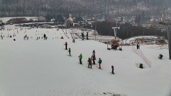 Horní část sjezdovky skiareálu Hlubočky