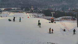 Horní část sjezdovky skiareálu Hlubočky