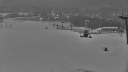 Horní část sjezdovky skiareálu Hlubočky