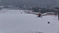 Horní část sjezdovky skiareálu Hlubočky