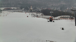 Horní část sjezdovky skiareálu Hlubočky