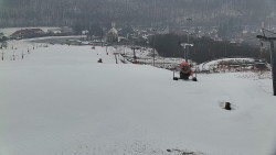 Horní část sjezdovky skiareálu Hlubočky