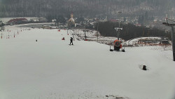 Horní část sjezdovky skiareálu Hlubočky