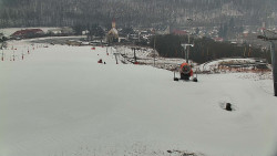 Horní část sjezdovky skiareálu Hlubočky