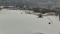 Horní část sjezdovky skiareálu Hlubočky