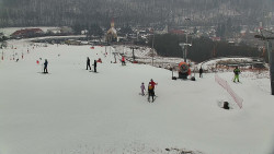 Horní část sjezdovky skiareálu Hlubočky