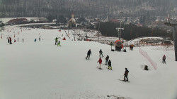 Horní část sjezdovky skiareálu Hlubočky