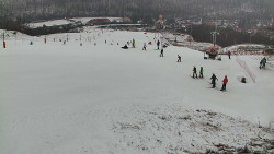 Horní část sjezdovky skiareálu Hlubočky