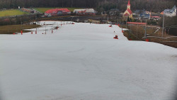 Horní část sjezdovky skiareálu Hlubočky