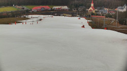 Horní část sjezdovky skiareálu Hlubočky