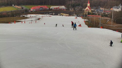 Horní část sjezdovky skiareálu Hlubočky