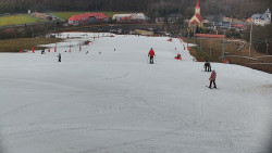 Horní část sjezdovky skiareálu Hlubočky