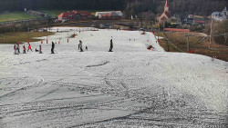 Horní část sjezdovky skiareálu Hlubočky