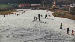 Horní část sjezdovky skiareálu Hlubočky