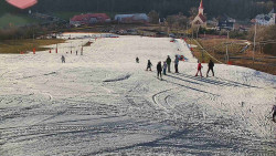 Horní část sjezdovky skiareálu Hlubočky