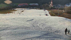 Horní část sjezdovky skiareálu Hlubočky