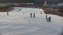 Horní část sjezdovky skiareálu Hlubočky