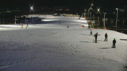 Horní část sjezdovky skiareálu Hlubočky