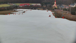 Horní část sjezdovky skiareálu Hlubočky