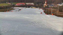 Horní část sjezdovky skiareálu Hlubočky