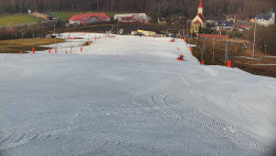 Horní část sjezdovky skiareálu Hlubočky