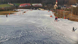 Horní část sjezdovky skiareálu Hlubočky