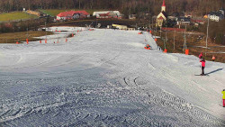 Horní část sjezdovky skiareálu Hlubočky