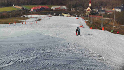 Horní část sjezdovky skiareálu Hlubočky