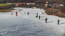 Horní část sjezdovky skiareálu Hlubočky