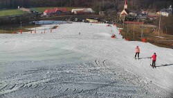 Horní část sjezdovky skiareálu Hlubočky