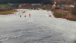 Horní část sjezdovky skiareálu Hlubočky