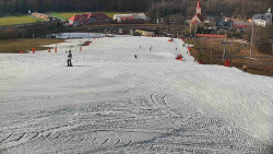 Horní část sjezdovky skiareálu Hlubočky