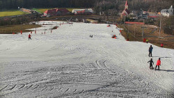 Horní část sjezdovky skiareálu Hlubočky