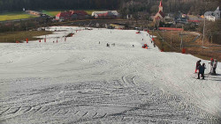 Horní část sjezdovky skiareálu Hlubočky