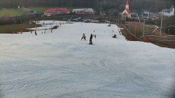 Horní část sjezdovky skiareálu Hlubočky