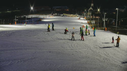 Horní část sjezdovky skiareálu Hlubočky