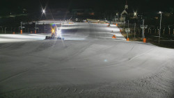 Horní část sjezdovky skiareálu Hlubočky