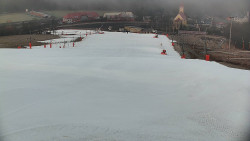 Horní část sjezdovky skiareálu Hlubočky