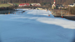 Horní část sjezdovky skiareálu Hlubočky