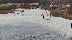 Horní část sjezdovky skiareálu Hlubočky