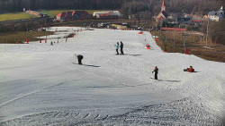 Horní část sjezdovky skiareálu Hlubočky