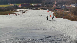 Horní část sjezdovky skiareálu Hlubočky