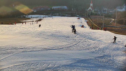 Horní část sjezdovky skiareálu Hlubočky