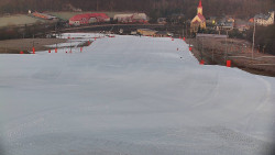 Horní část sjezdovky skiareálu Hlubočky