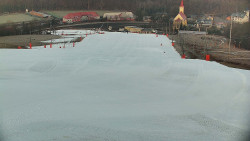 Horní část sjezdovky skiareálu Hlubočky