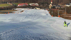 Horní část sjezdovky skiareálu Hlubočky