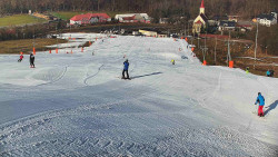 Horní část sjezdovky skiareálu Hlubočky