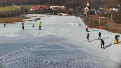 Horní část sjezdovky skiareálu Hlubočky