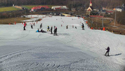 Horní část sjezdovky skiareálu Hlubočky